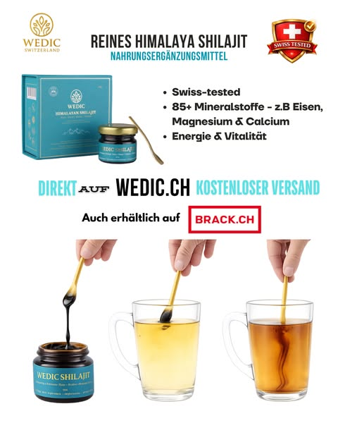 WEDIC Himalaya-Shilajit – In der Schweiz getestetes Mineralharz