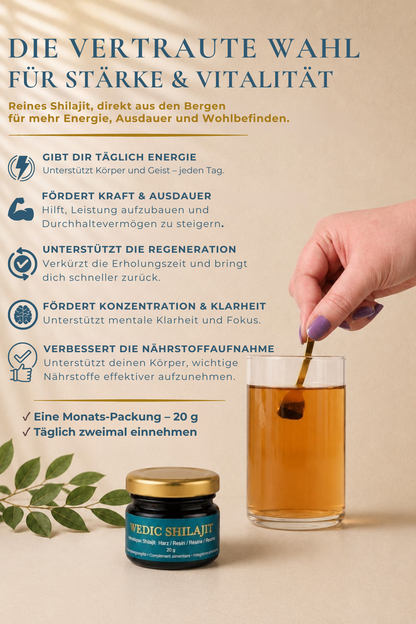 WEDIC Himalaya-Shilajit – In der Schweiz getestetes Mineralharz