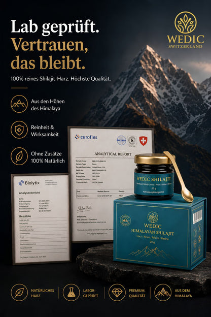 WEDIC Himalaya-Shilajit – In der Schweiz getestetes Mineralharz
